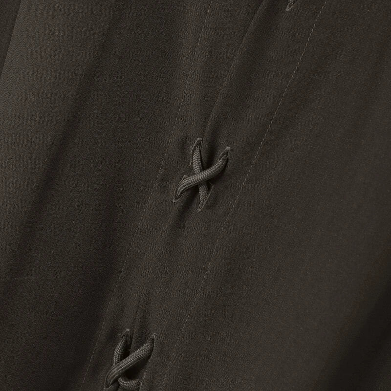 INCERUN Mens V Neck Long Sleeve Shirt Fashion Solid Color Lace Up Top Shirt for Male