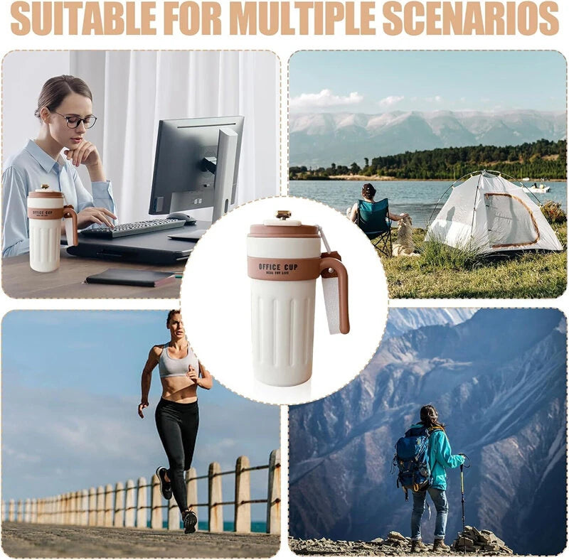 IPRee 650ml Stainless Steel Insulation Cup with Handle Smart Coffee Cup LED Temperature Display Portable Cute Water Bottle for Car