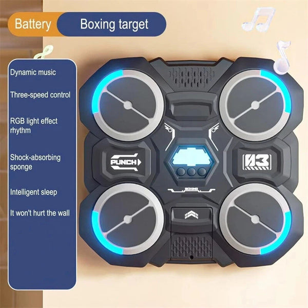 KALOAD Music Boxing Target 3 Adjustable Speed Smart Boxing Target Trainer Reaction Training Adult Child Home Training Boxing Machine for Fitness Muscle Exercise