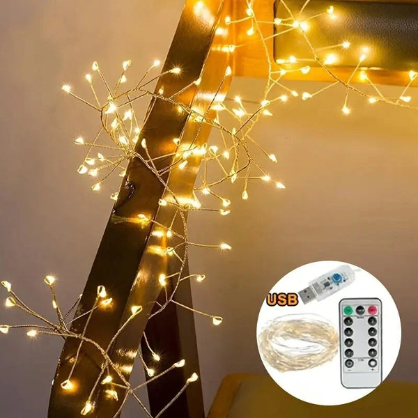 LED Decorative Lights Copper Wire Light String Indoor Outdoor Holiday Garden Decorative Lights Christmas Lights USB Remote Control