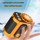 Outdoor Camping Fan Hanging Waist Fan 5000mAh Portable Waist Fan with Power LED Lighting For Camping, Hiking, And Running