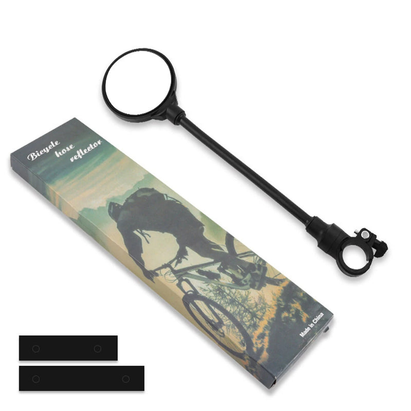 BENGGUO 1/2Pcs Bicycle Hose-adjustable HD Rearview Mirror 360 Degree Adjustable Wide Angle Shockproof Electric Vehicle Mirror for Handlebar Diameters Below 32mm