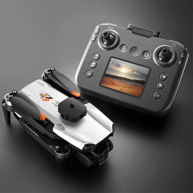 YLR/C S119 WiFi FPV with LCD Screen Controller HD Dual Camera Servo Gimbal 360 Obstacle Avoidance Brushless Foldable RC Drone Quadcopter RTF