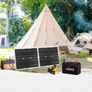 18W 12V Solar Panel Solar Power System Portable 4000W Power Inverter With 2 USB Ports 30A Solar Charge Controller LED Screen Display