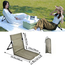 IPRee Foldable Beach Mat Lounge Camping Chair Outdoor Garden Park Single Lazy Chair Backrest Cushion Picnic Camping Folding Back Chair Beach Chairs