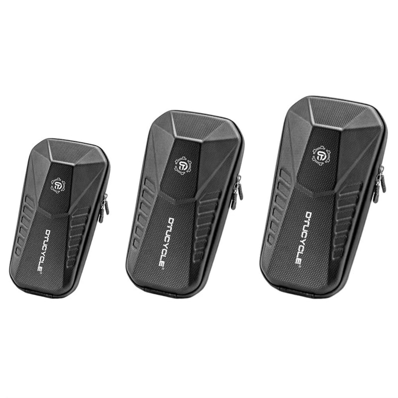 DTUCYCLE 2/3/4L Electric Bike Bag Waterproof Double Zipper Hard Shell Front Hangding Storage Bag for Electric Bicycle Scooter