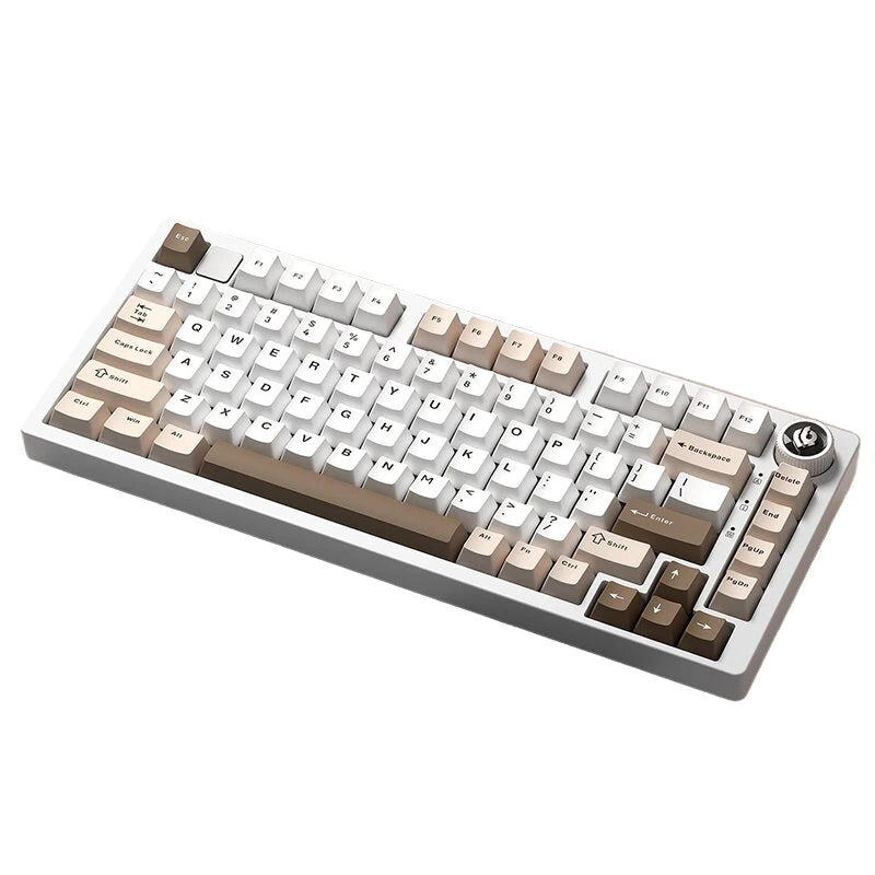 LEOBOG Hi75C Pro Custom Mechanical Keyboard Tri Mode Aluminum Alloy Gasket Structure 2.4G/bluetooth/Wired Hot Swappable 81 Keys RGB Backlit Gaming Keyboard