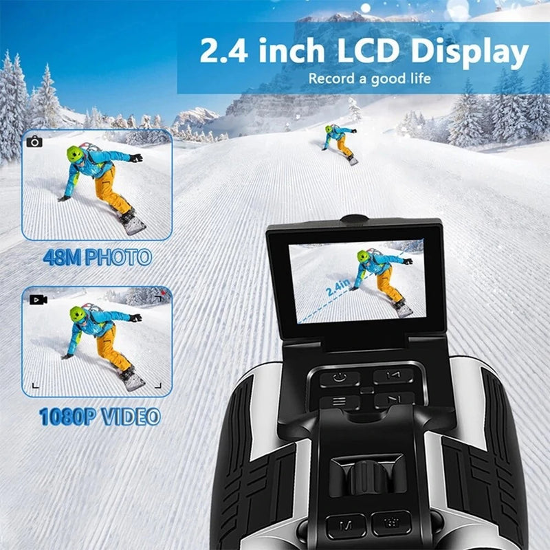 12x32 HD Binoculars Telescope With Screen Capture Photos And Record Videos DT40 For Mountain Climbing Travel Sports Competitions