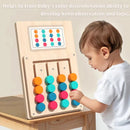 Montessori Cognitive Learning Toy for Kids Wooden Color Shape Toy Early Brain Stimulation Logical Enlightenment Hand-eye Coordination Thinking Educational Toy