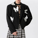 INCERUN Men Blazer Stylish Butterflies Design Long Sleeve Suit Jacket for Fashion-Forward Party Male Top Clothing