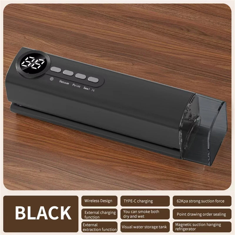 Comfook Portable Vacuum Sealer Machine USB Rechargeable with 62KPa Strong Suction for Storage, Bags, Containers & Inflation