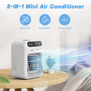 Speed Adustable Air Conditioner Cooling Fan 500ml Tank Personal Air Conditioning Air Cooler Mini Rechargeable Fan for Camping Office