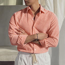 INCERUN Mens Windsor Collar Striped Long Sleeve Shirt Comfortable Casual Lapel Top for Male S-5XL