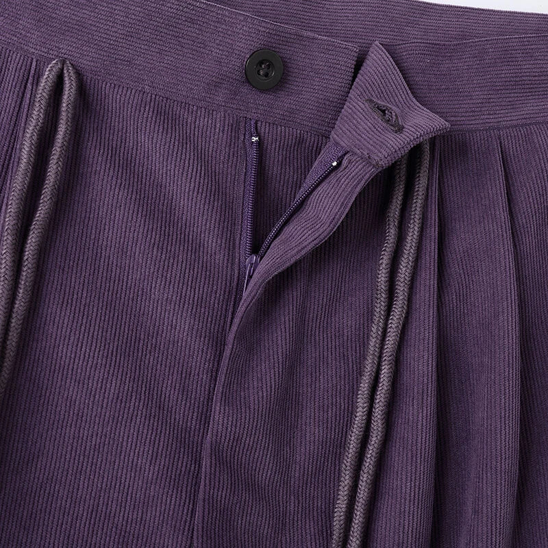 INCERUN Mens Textured Comfortable Straight Leg Pant Solid Color Casual Wide Legged Pants Male S-5XL