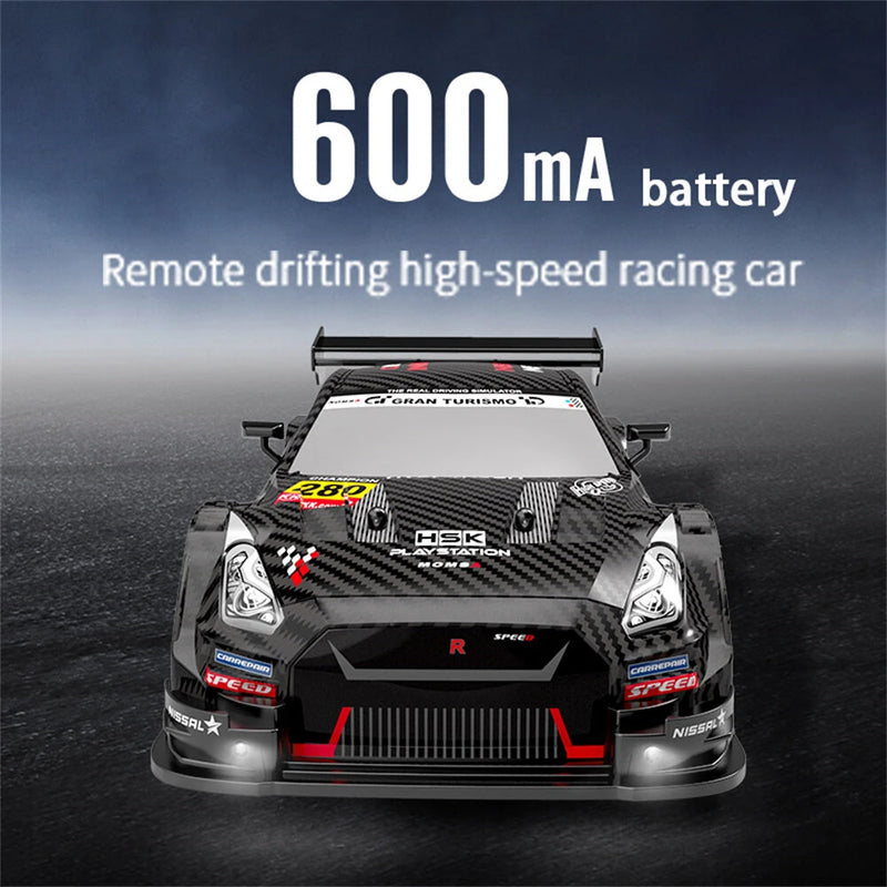 XJRC XJ-1996 RTR 1/16 2.4G 4WD Drift RC Car Mini Racing LED Light Remote Control High-Speed Motor On-Road Race Vehicle Model Boys Gifts Toys