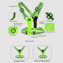 WEST BIKING Night Cycling Clothing 4 LED Beads Type-C Rechargeable Adjustment Running Light Reflective Sports Vest for Safe Warning Riding