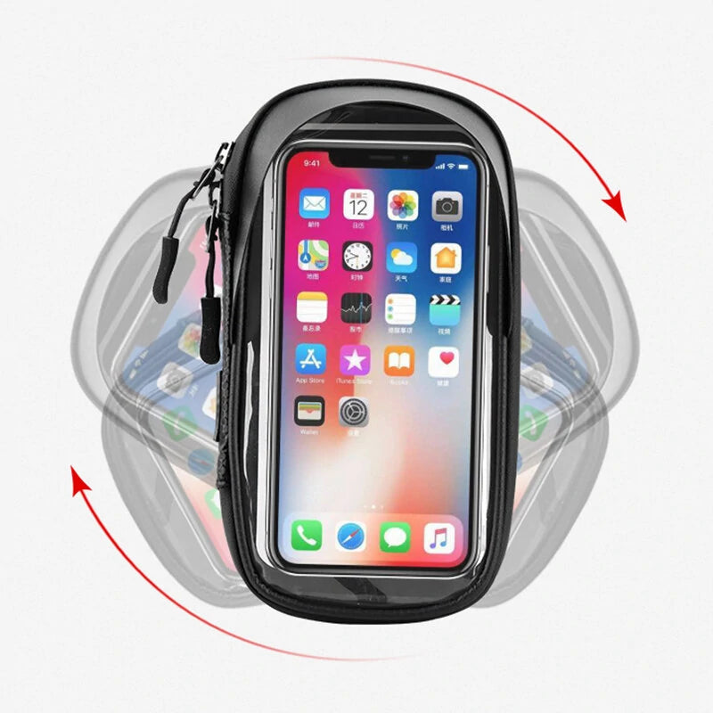 Waterproof Bike Bag Security 360 Rotation Touch Screen Bicycle Frame Phone Bag for Cycling