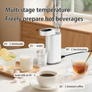 Comfook Portable Mini Instant Hot Water Dispenser 3-Second Fast Heating 5-Level Temperature Adjustable Dual Water Intake Design with LED Digital Touch Display