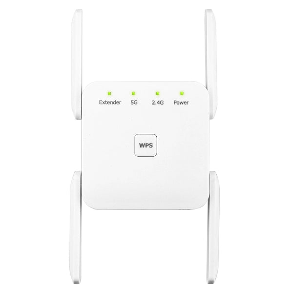 AC1200 Dual Band WiFi Repeater Wi-Fi Booster WiFi Extender Amplifier 2.4G/5GHz Wi-Fi Signal Booster with 4 Antennas Long Range Network Access Point