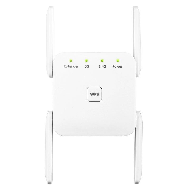AC1200 Dual Band WiFi Repeater Wi-Fi Booster WiFi Extender Amplifier 2.4G/5GHz Wi-Fi Signal Booster with 4 Antennas Long Range Network Access Point