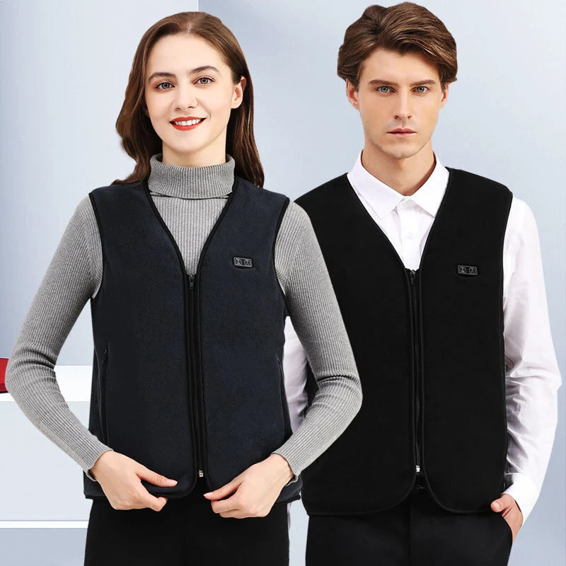 TENGOO HS-10 10 Areas Smart Heating Vest 3 Gear Temperature USB Charging Winter Warmth Cold-proof Waistcoat for Men Women Elderly People