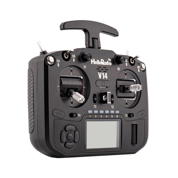 HelloradioSky V14 pro 2.4GHz 14CH Built-in 1000mW ELRS/4IN1 Hall Gimbals AI Voice Assistant EdgeTX Radio Transmitter LCD Screen for FPV Racing Drone