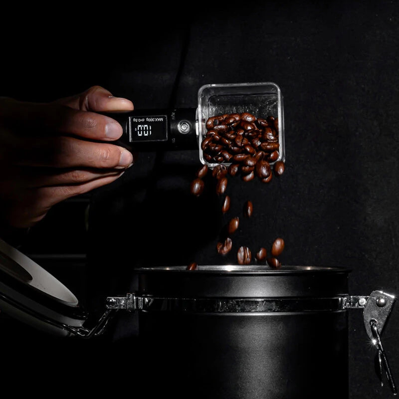 Rechargeable Coffee Bean Measuring Spoon Portable Electronic Coffee Scale Measuring Spoon Built-in Level Gram Scale Rechargeable Detachable Coffee Bean Measuring Spoon