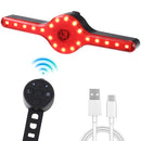 LAOTIE X8 Wireless Remote Bike Turn Taillight 400mAh Battery 7 Light Modes Type-C Rechargeable IPX5 Waterproof Smart Brake Sensing Loud Warning Bicycle Rear Light for Night Safe Cycling