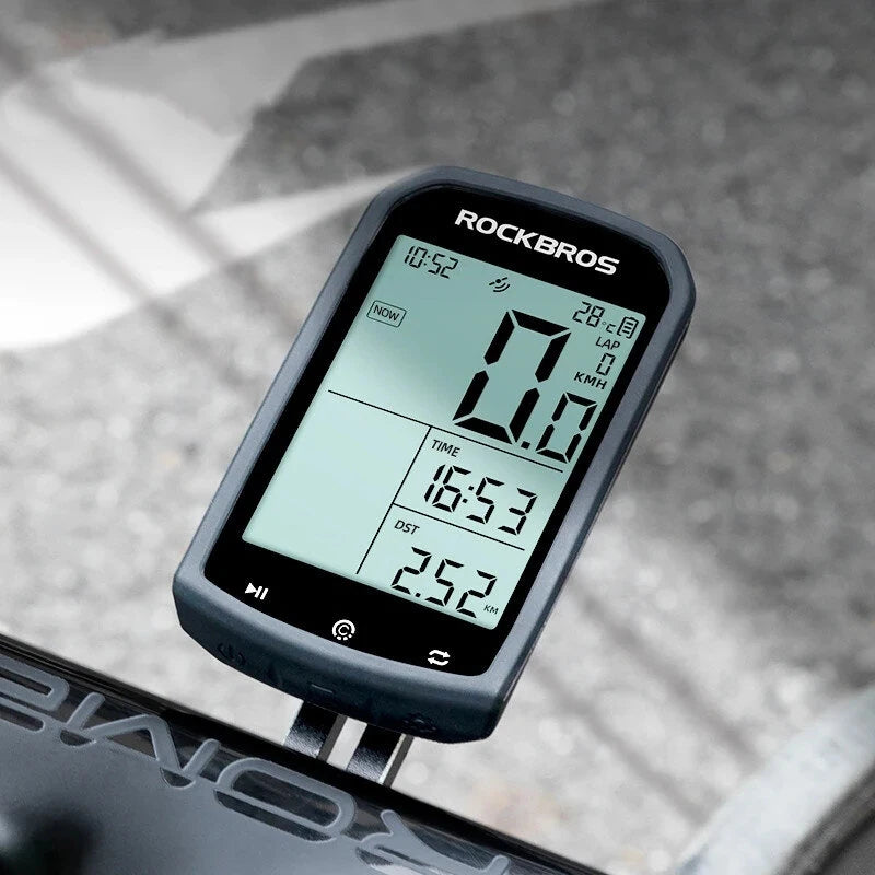 ROCKBROS M1 GPS Bicycle Computer 5.0 ANT Bluetooth Waterproof Wireless Bike Speedometer Bicycle Odometer Stopwatch Bike Accessories for MTB Road Cycle/City Bike