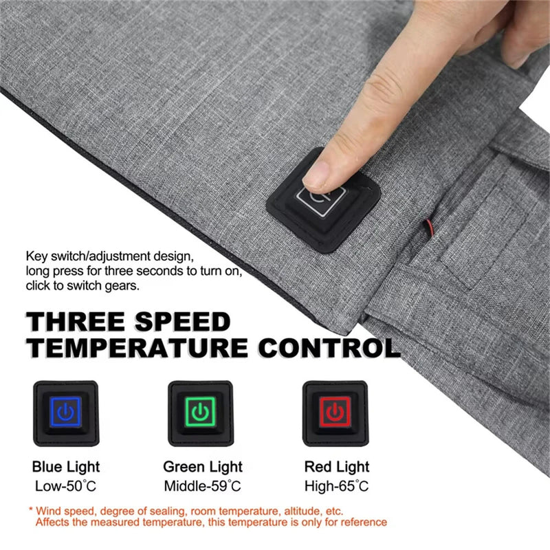 Portable Folding Elextric Heated Seat Cushion USB Charging Camping Travel Electric Heating Mat Winter Outdoor Fishing Warm Chair Pad