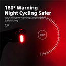 ROCKBROS WR05 100LM Smart Smart Brake Bicycle Taillight 7 Lighting Modes USB Charging 500mAH Bike Rear Light for Outdoor Night Warning Safe Cycling