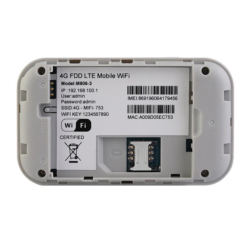 TIANJIE M806 150Mbps Wifi Router 4G Sim Card Wireless Modem FDD/TDD Signal Amplifier Mobile Car WI-FI Mesh with 2100MAh Battery