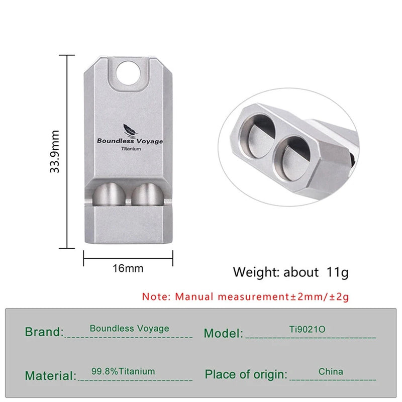 Boundless Voyage Titanium Whistle Ultralight Titanium Emergency Whistle Outdoor Survival Camping Hiking Exploring Tools Ti9021O