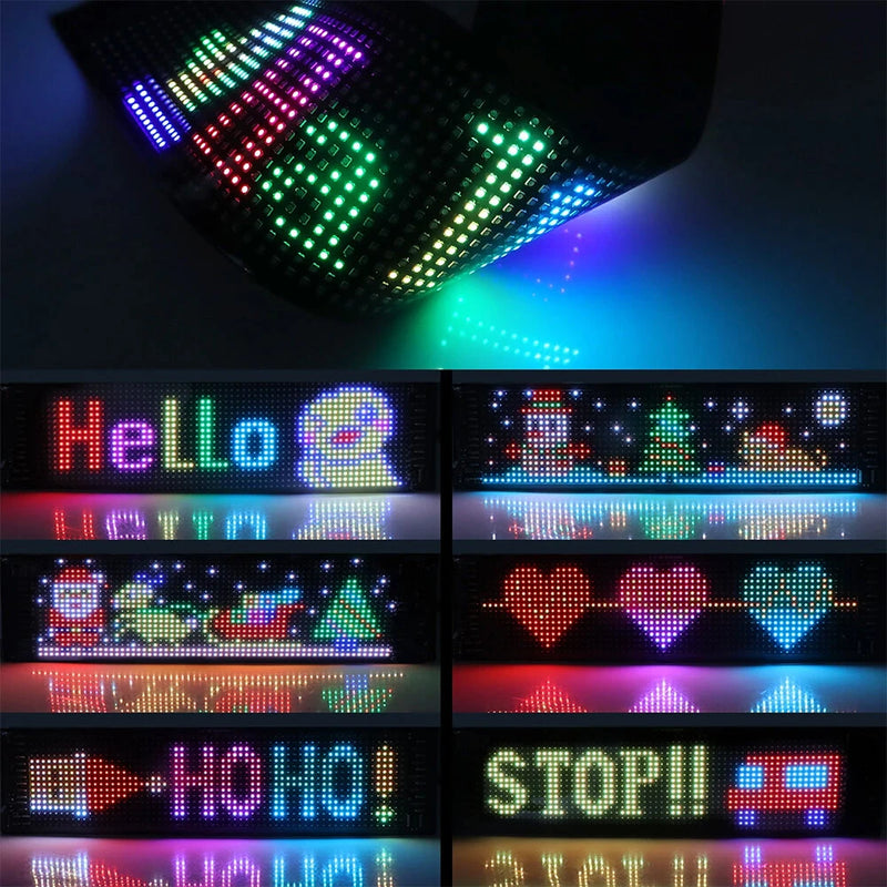 Smart Bluetooth Flexible LED Pixel Screen Strip 5V USB DIY Graffiti Logo LED Matrix Pixel Scrolling Display Advertising Light