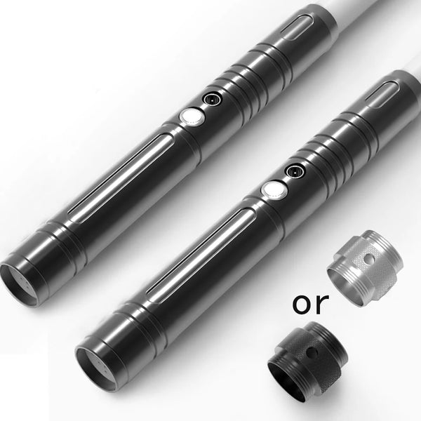 2-in-1 Metal Laser Sword with Hit Sound and Seven Color Lights Rechargeable Perfect for Cosplay and Role-play