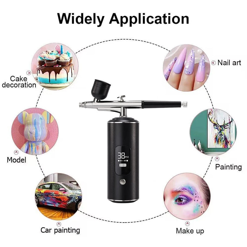 Portable Handheld Facial Spray Gun Essence Introduction Spray High Pressure Hydration Instrument Painting Manicure