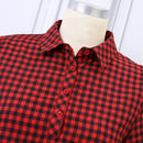 ZANZEA Elegant Style Women's Dresses Daily Short Sleeve Lapel Plaid Loose Midi Shirt Dress