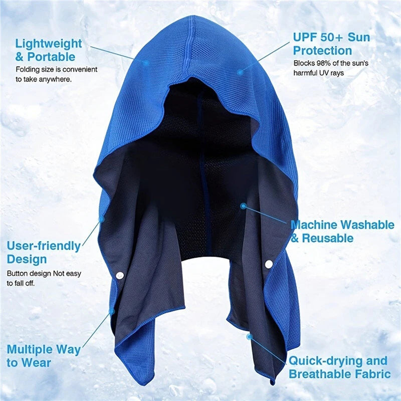 KALOAD 1 Pack Breathable Cooling Towels for Men Women UV Protection Quick-Dry Absorbent Sports Headscarf for Gym Running Golf Cycling Camping