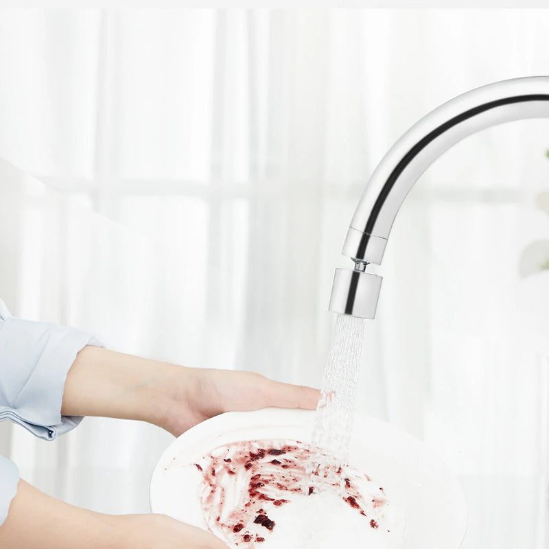 Diiib Kitchen Faucet Aerator Water Tap Nozzle Bubbler Water Saving Filter 360-Degree Double Function 2-Flow Splash-proof Tap Connector With 5 Adapter