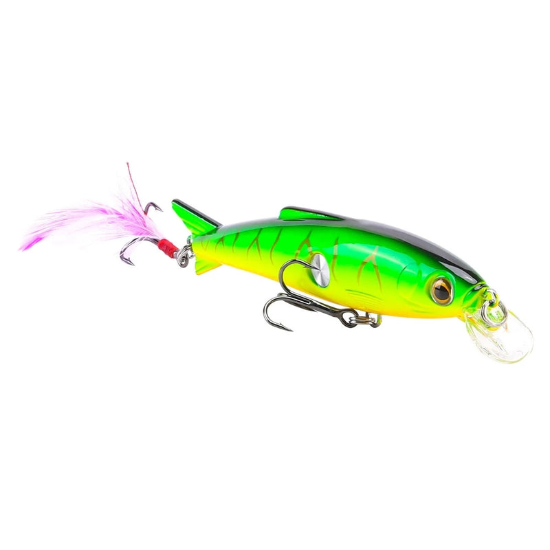 SeaKnight SK007 Minnow 16g 100mm 0.6-1.2M 1PC Fishing Lures with Feather Artificial Baits Swimbait Wobblers Minnow Fishing Lure