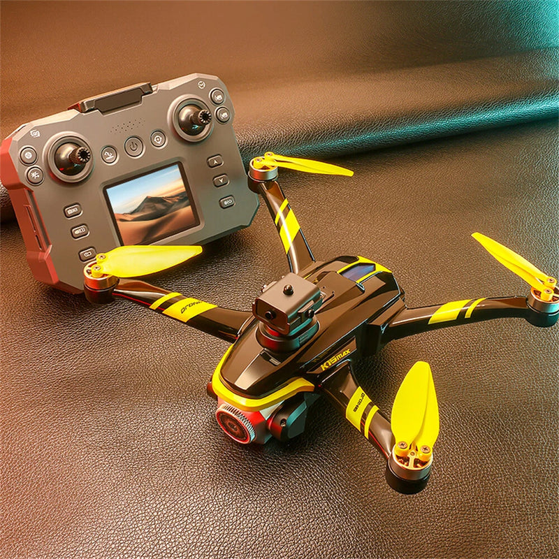 XKJ K15 MAX WiFi FPV with LCD Screen Controller HD Dual Camera Servo Gimbal 360 Obstacle Avoidance Brushless RC Drone Quadcopter RTF