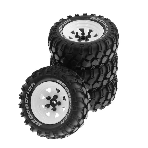4PCS Off Road Tires Wheel 1.9 inch for 1/8 RC Racing Crawler Car FMS NT4 SCX10 W136 RC Car Parts Hex Adapte
