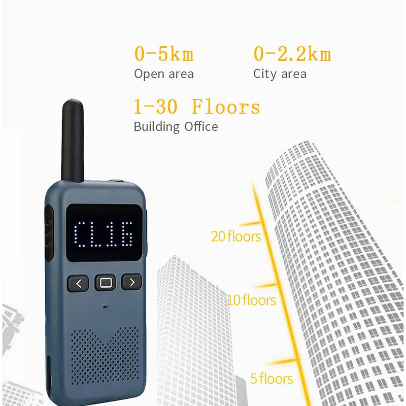 Retevis RB619 Mini PMR Walkie Talkie EU Plug 1.7inch Display 16 Channels 1650mAh USB Type-C Powered Handheld Portable Two Way Radio