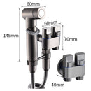 High Pressure Booster Toilet Spray Gun Faucet Copper Dual Control Valve Handheld Bidet Sprayer Toilet Cleaning Hygienic Shower for Bathroom Accessories