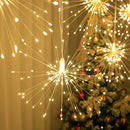 IPRee 4 IN 1 LED Starburst Sphere Lights Plug in Waterproof Hanging Lights for Gardens Christmas Party Decor