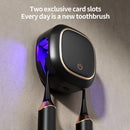 Smart Toothbrush Sterilizer Electric Ultraviolet Sterilization Box Heat Drying Wall-Mounted Bathroom Double Toothbrush Storage Rack