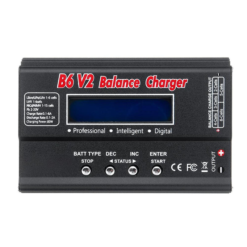 HTRC B6 V2 80W 6A DC 1-6S Battery Balance Charger Discharger for LiPo Battery LiHV Battery