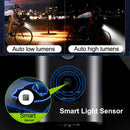 NEWBOLER Smart Bike Headlight 6000 Lumens Big Floodlight 10000mAh Battery Power Bank Waterproof Auto-light adjustment Front Light for MTB Road Cycling