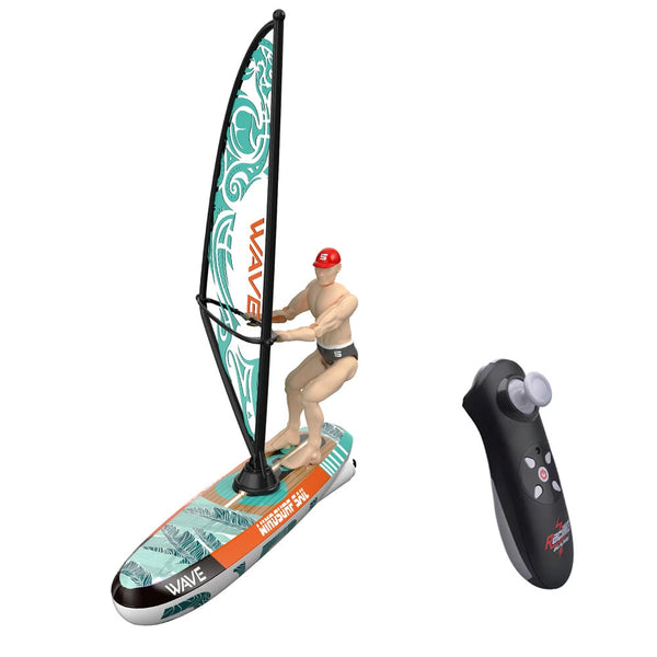 2.4G RC Boat Colorful Sailboat Swinging Sail Driving Swimming Pool Ship Underwater Balance Vehicles Models Toys