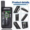 1/2Pcs AIRITON AI-M9 Walkie Talkies UHF Type-C Rechargeable Long Range Battery Display VOXHands Free Two-way Ham Radios